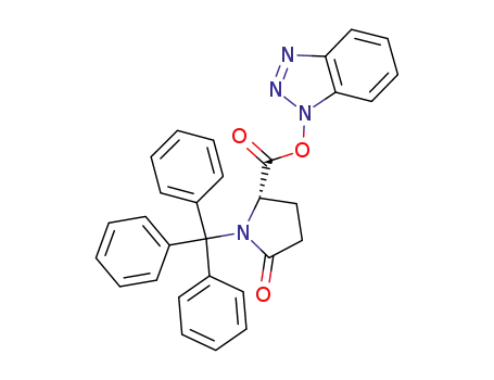 N-trityl-L-pyroglutamic acid 1-hydroxybenzotriazolyl ester