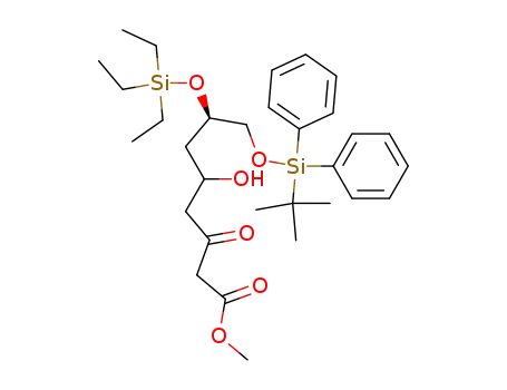 8-(<i>tert</i>-butyl-diphenyl-silanyloxy)-5-hydroxy-3-oxo-7-triethylsilanyloxy-octanoic acid methyl ester