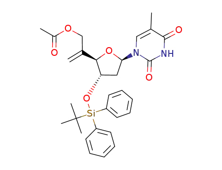 Acetic acid 2-[(2R,3S,5R)-3-(tert-butyl-diphenyl-silanyloxy)-5-(5-methyl-2,4-dioxo-3,4-dihydro-2H-pyrimidin-1-yl)-tetrahydro-furan-2-yl]-allyl ester
