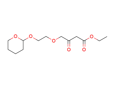 Molecular Structure of 852990-77-3 (3-oxo-4-[2-(tetrahydro-pyran-2-yloxy)-ethoxy]-butyric acid ethyl ester)