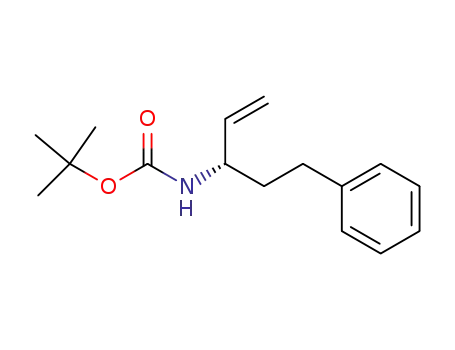 Molecular Structure of 158807-45-5 (((S)-1-Phenethyl-allyl)-carbamic acid tert-butyl ester)