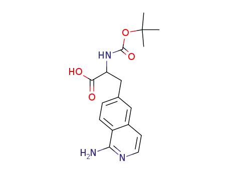 Molecular Structure of 223770-01-2 (3-(1-amino-isoquinolin-6-yl)-2-<i>tert</i>-butoxycarbonylamino-propionic acid)