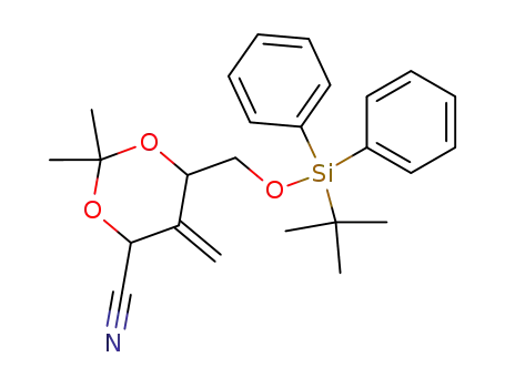 6-(tert-Butyl-diphenyl-silanyloxymethyl)-2,2-dimethyl-5-methylene-[1,3]dioxane-4-carbonitrile