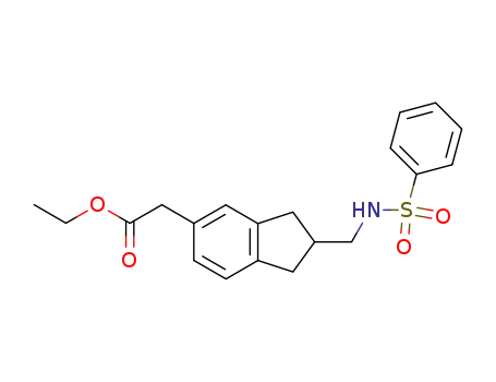 [2-(benzenesulfonylamino-methyl)-indan-5-yl]-acetic acid ethyl ester