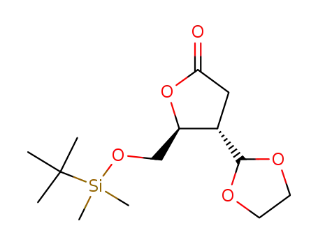 (4S,5S)-5-(tert-butyldimethylsilanyloxymethyl)-4-(1,3-dioxolan-2-yl)dihydrofuran-2-one