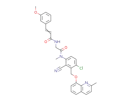N-[2-[N-[4-Chloro-2-cyano-3-(2-methylquinolin-8-yloxymethyl)phenyl]-N-methylamino]-2-oxoethyl]-3-methoxycinnamamide
