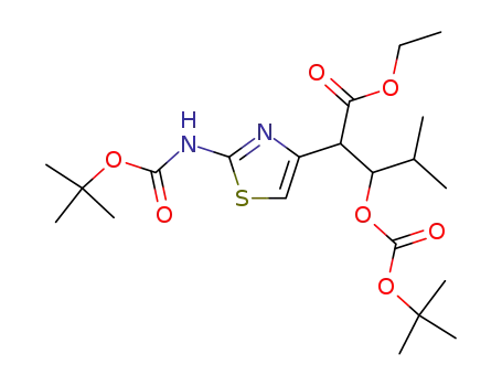 2-(2-tert-Butoxycarbonylamino-thiazol-4-yl)-3-tert-butoxycarbonyloxy-4-methyl-pentanoic acid ethyl ester