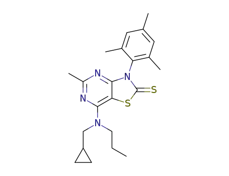 7-(cyclopropylmethyl-propyl-amino)-5-methyl-3-(2,4,6-trimethyl-phenyl)-3<i>H</i>-thiazolo[4,5-<i>d</i>]pyrimidine-2-thione