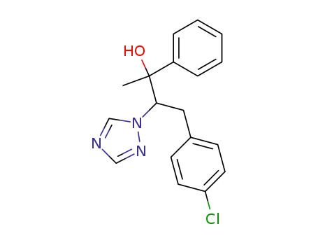 Molecular Structure of 224047-41-0 (1-[2-(4-CHLOROPHENYL)-1-(1-HYDROXY-1-PHENYLETHYL)ETHYL]-1,2,4-TRIAZOLE)