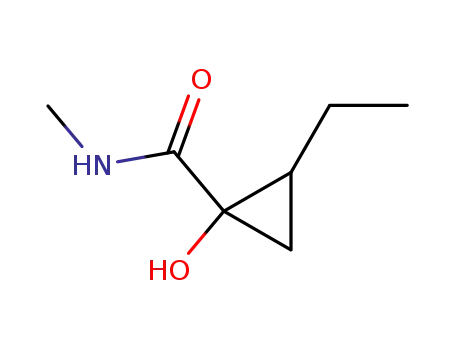 Molecular Structure of 224325-54-6 (Cyclopropanecarboxamide, 2-ethyl-1-hydroxy-N-methyl-, (1S,2R)- (9CI))