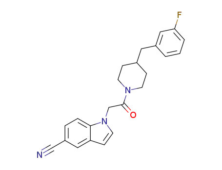 1-{2-[4-(3-fluoro-benzyl)-piperidin-1-yl]-2-oxo-ethyl}-1<i>H</i>-indole-5-carbonitrile