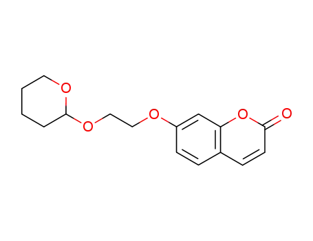Molecular Structure of 201813-16-3 (7-[2-(tetrahydro-2H-2-pyranyloxy)ethoxy]-2H-2-chromenone)