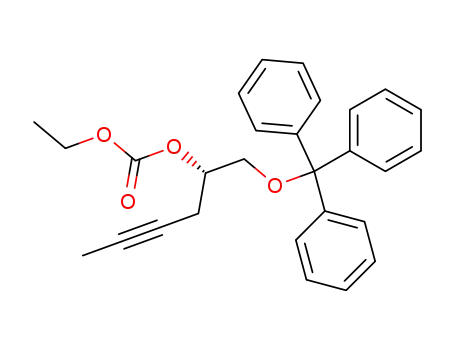 Carbonic acid ethyl ester (S)-1-trityloxymethyl-pent-3-ynyl ester
