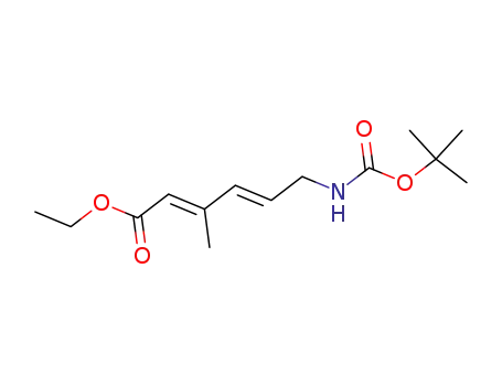 2,4-Hexadienoic acid, 6-[[(1,1-dimethylethoxy)carbonyl]amino]-3-methyl-, ethyl ester, (E,E)-