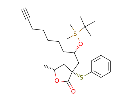 (3R,5R)-3-[(S)-2-(tert-Butyl-dimethyl-silanyloxy)-non-8-ynyl]-5-methyl-3-phenylsulfanyl-dihydro-furan-2-one