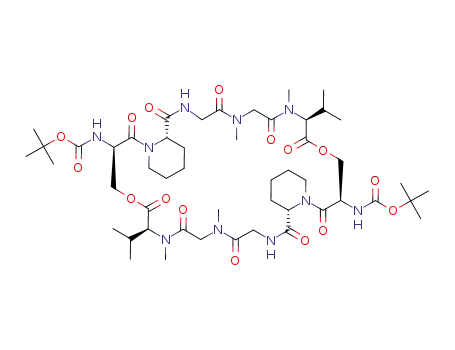 (N-Boc-D-Ser-Pip-Gly-Sar-NMe-Val)2(serine hydroxyl) dilactone