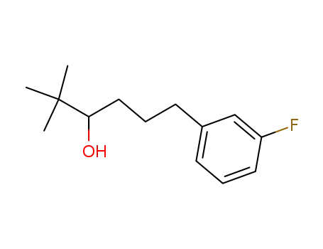 Molecular Structure of 156868-63-2 (α-(1,1-dimethylethyl)-3-fluorobenzenebutanol)
