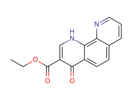 Molecular Structure of 86443-19-8 (4-OXO-1,4-DIHYDRO-[1,10]PHENANTHROLINE-3-CARBOXYLIC ACID ETHYL ESTER)