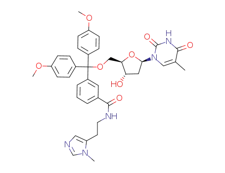 3-[[(2R,3S,5R)-3-Hydroxy-5-(5-methyl-2,4-dioxo-3,4-dihydro-2H-pyrimidin-1-yl)-tetrahydro-furan-2-ylmethoxy]-bis-(4-methoxy-phenyl)-methyl]-N-[2-(3-methyl-3H-imidazol-4-yl)-ethyl]-benzamide