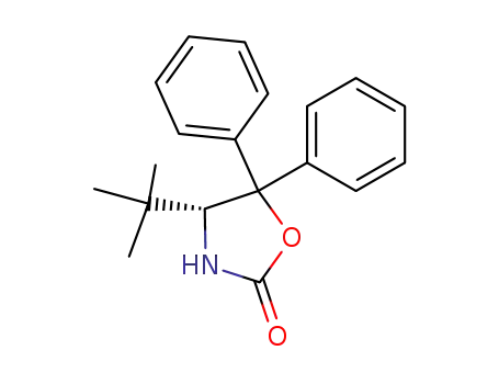 Molecular Structure of 191090-36-5 ((S)-(-)-5,5-DIPHENYL-4-(TERT-BUTYL)-2-OXAZOLIDINONE)