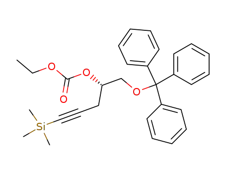 Carbonic acid ethyl ester (S)-4-trimethylsilanyl-1-trityloxymethyl-but-3-ynyl ester