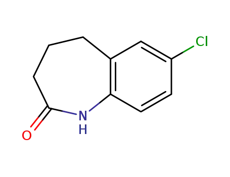Molecular Structure of 22344-77-0 (7-Chloro-1,3,4,5-tetrahydro-2H-1-benzazepin-2-one)