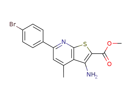 3-Amino-6-(4-bromo-phenyl)-4-methyl-thieno[2,3-b]pyridine-2-carboxylic acid methyl ester
