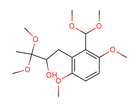 Molecular Structure of 141058-61-9 (1-(2-Dimethoxymethyl-3,6-dimethoxy-phenyl)-3,3-dimethoxy-butan-2-ol)