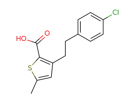 3-<2-(4'-chlorophenyl)ethyl>-5-methyl-2-thiophenecarboxylic acid