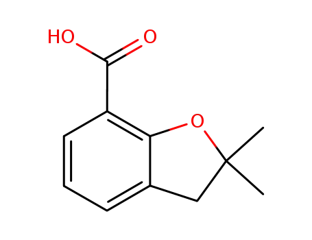 Molecular Structure of 42327-95-7 (2,2-DIMETHYL-2,3-DIHYDRO-1-BENZOFURAN-7-CARBOXYLIC ACID)