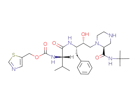 {(S)-1-[(1S,2R)-1-Benzyl-3-((S)-2-tert-butylcarbamoyl-piperazin-1-yl)-2-hydroxy-propylcarbamoyl]-2-methyl-propyl}-carbamic acid thiazol-5-ylmethyl ester