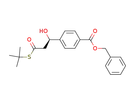 4-((R)-2-tert-Butylsulfanylcarbonyl-1-hydroxy-ethyl)-benzoic acid benzyl ester