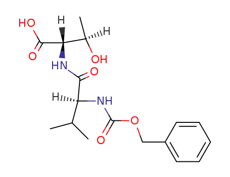 Molecular Structure of 72635-82-6 (L-Threonine, N-[N-[(phenylmethoxy)carbonyl]-L-valyl]-)