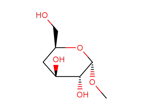 Molecular Structure of 13241-00-4 (Methyl 4-deoxy-α-D-xylo-hexopyranoside)