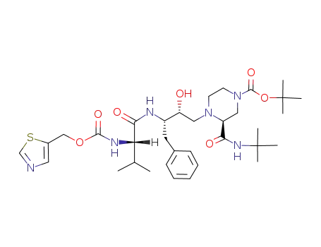 (S)-3-tert-Butylcarbamoyl-4-{(2R,3S)-2-hydroxy-3-[(S)-3-methyl-2-(thiazol-5-ylmethoxycarbonylamino)-butyrylamino]-4-phenyl-butyl}-piperazine-1-carboxylic acid tert-butyl ester