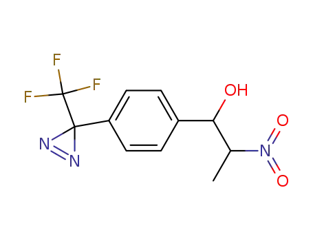 Molecular Structure of 208753-42-8 (2-Nitro-1-[4-(3-trifluoromethyl-3H-diazirin-3-yl)-phenyl]-propan-1-ol)