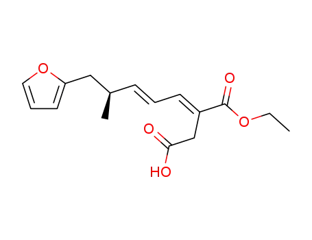 2-[(E)-(S)-5-Furan-2-yl-4-methyl-pent-2-en-(E)-ylidene]-succinic acid 1-ethyl ester
