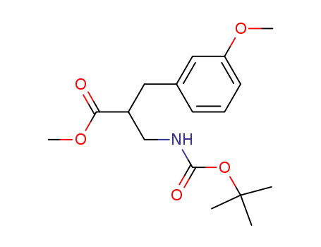 Molecular Structure of 220117-40-8 (METHYL 2-N-BOC-2-AMINOMETHYL-3-(3-METHOXY-PHENYL)-PROPIONATE)