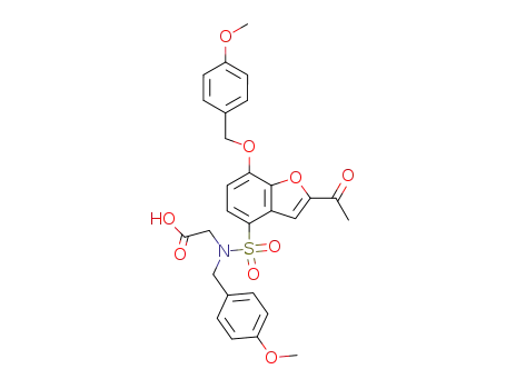 Glycine,
N-[[2-acetyl-7-[(4-methoxyphenyl)methoxy]-4-benzofuranyl]sulfonyl]-N-[(
4-methoxyphenyl)methyl]-