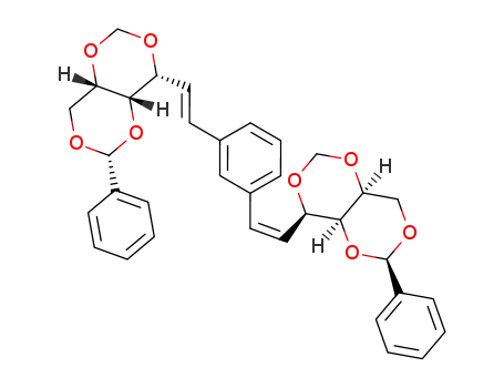 1,3-bis(1,2-dideoxy-4,6-O-phenylmethylene-3,5-O-methylene-L-xylo-hex-1-enitolyl)-benzene, Z,E-isomer
