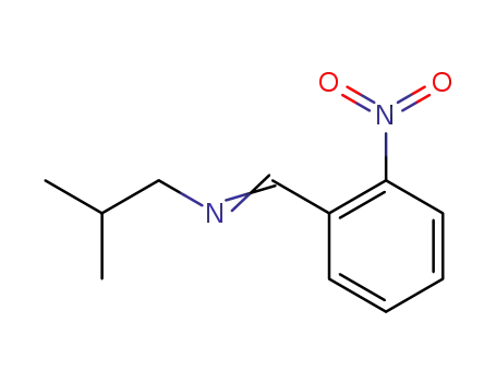 Molecular Structure of 27895-79-0 (Isobutyl-[1-(2-nitro-phenyl)-meth-(E)-ylidene]-amine)