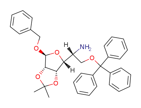BENZYL 5-AMINO-5-DEOXY-2,3-O-ISOPROPYLIDENE-6-O-TRITYL-ALPHA-D-MANNOFURANOSIDE