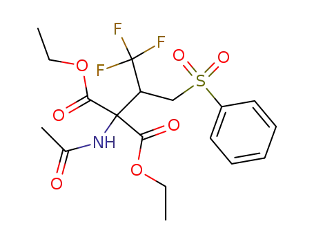 2-Acetylamino-2-(1-benzenesulfonylmethyl-2,2,2-trifluoro-ethyl)-malonic acid diethyl ester