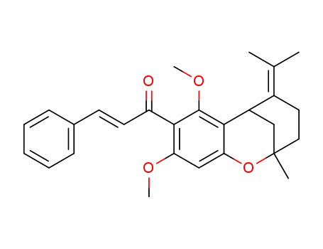 (+/-)-(E)-(5'-isopropylidene-7',9'-dimethoxy-2'-methyl-3',4',5',6'-tetrahydro-2',6'-methano-2'H-1-benzoxocin-8'-yl)-3-phenylprop-2-en-1-one