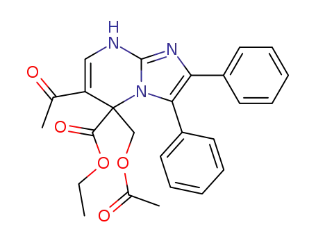 ethyl 5-acetoxymethyl-6-acetyl-5,8-dihydro-2,3-diphenylimidazo<1,2-a>pyrimidine-5-carboxylate