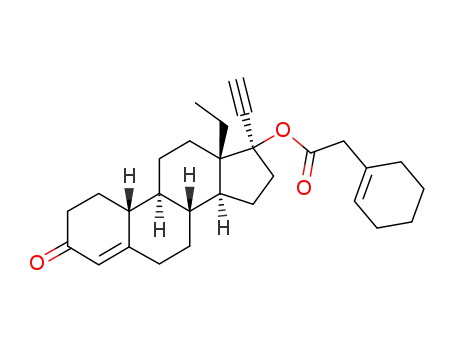 Molecular Structure of 88662-80-0 (levonorgestrel cyclohexyl-1-enylacetate)