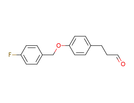 Molecular Structure of 75677-06-4 (3-[4-(4-FLUORO-BENZYLOXY)-PHENYL]-PROPIONALDEHYDE)