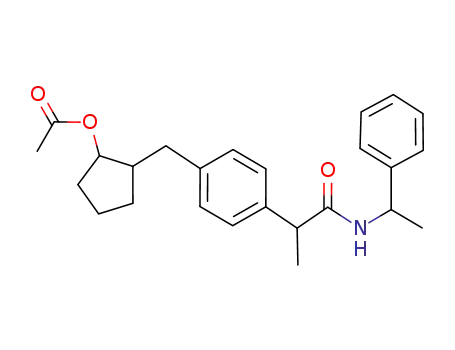(-)-N-<(1S)-1-phenylethyl>-(2R)-2-<4-(cis-2-acetoxycyclopentylmethyl)phenyl>propionamide