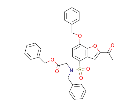 [(2-Acetyl-7-benzyloxy-benzofuran-4-sulfonyl)-benzyl-amino]-acetic acid benzyl ester