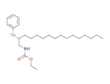 Molecular Structure of 112476-13-8 (Carbamic acid, [2-(phenyltelluro)hexadecyl]-, ethyl ester)